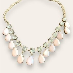 Danielle Stevens Gold Diamonds & Pink Statement Necklace
